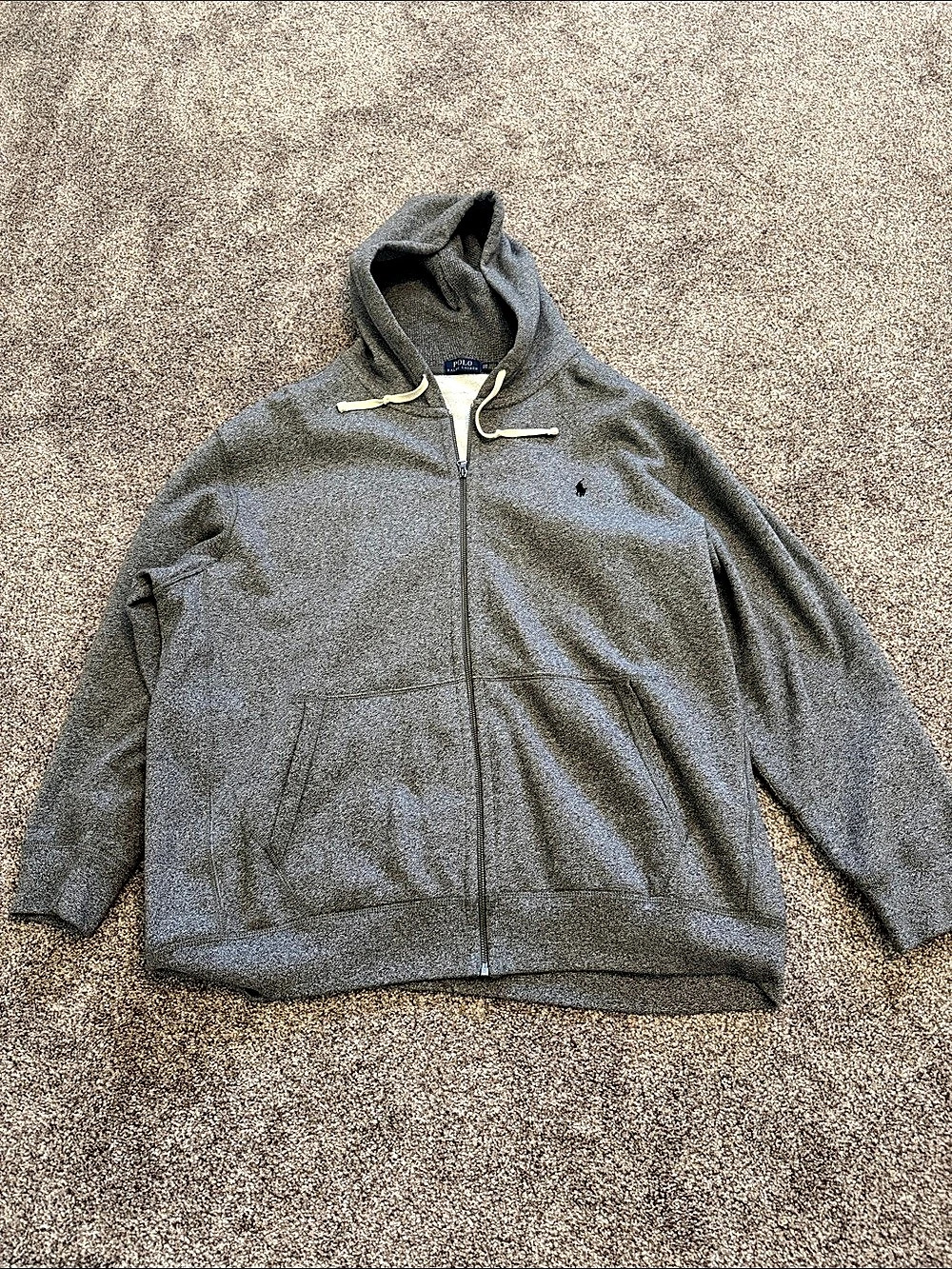 Polo Ralph Lauren Full-Zip Fleece Hoodie Gray Jogger Set Size 3X jacket 2X pants